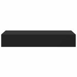 Wall-mounted Drawer Shelves 2 pcs Black 60x23.5x10cm MDF 330258