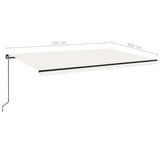 Manual Retractable Awning 500x300 cm Cream 3069137