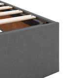 Ottoman Bed Frame without Mattress Dark Grey Double Fabric 3310920