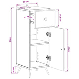 Bathroom Storage Cainet BREDA High Gloss White 30 x 31 x 80 cm 897489