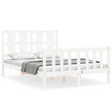 Bed Frame without Mattress White 120x200 cm Solid Wood Pine 3192227