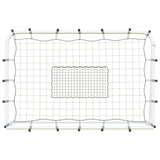 Football Net Rebounder White&Black 184x61x123 cm Steel and PE 93735