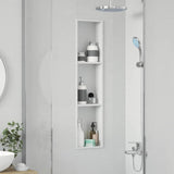 Shower Niche White 90 x 20 x 9.5 cm Stainless Steel 42012667