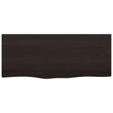 Bathroom Countertop Dark Brown 100x40x cm Treated Solid Wood 3156225