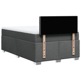 Box Spring Bed with Mattress Dark Grey 120x190 cm Fabric 3285842