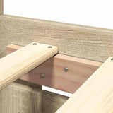 Bed Frame with Drawer 2 pcs Sonoma 193 x 203 cm Engineered Wood 3402856