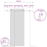 Sliding Door Hardware Kit 152.4 cm Steel White 42055682