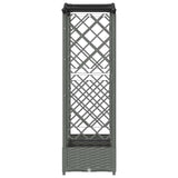 Raised Bed with Trellis and Roof Light Grey 169 x 40 x 125 cm 42032576