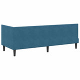 Corner Bed Frame with Headboard Blue 80 x 200 cm Velvet 42016327