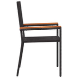 Garden Stacking Chairs 4 pcs Black and Brown 54 x 56 x 90 cm 3403061