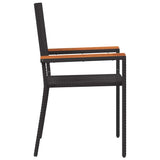 Garden Stacking Chairs 2 pcs Black and Brown 42006825