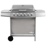 Gas BBQ Grill with 6 Burners Silver 48555