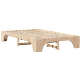 Bed Frame Natural 120 x 200 cm Solid Pine Wood 872947