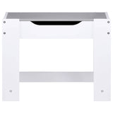 Children's Table with 2 Chairs White MDF 80283