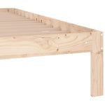 Bed Frame without Mattress Solid Wood 150x200cm King Size 810370