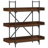 Bookcase 3-Tier Brown Oak 100x33x108.5 cm Engineered Wood 837691