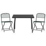 Outdoor Furniture Set Folding 3 pcs Anthracite Iron and Steel 3422894