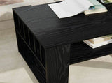 Coffee Table Black Oak 66 x 49.5 x 45 cm Engineered Wood 8000117