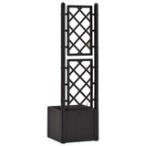 Garden Raised Bed with Trellis and Self Watering System Anthracite 313965