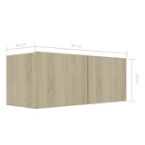 7 Piece TV Cabinet Set Sonoma Oak Engineered Wood 3079027