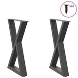 Dining Table Legs 2 pcs Anthracite 50x cm Steel 4012718
