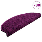 Stair Mats 30 pcs 65x21x4 cm Violet Half Round Large 3365817