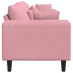 Velvet Sofa with Cushion Pink 209 cm Velvet 3335156