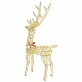 3D Reindeer with 140 LEDs Warm white 128 cm PET 42019056