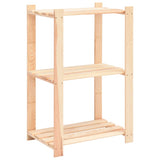 3-Tier Storage Racks 5 pcs 60x38x90 cm Solid Pinewood 150 kg 3051123