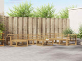 Outdoor Sofa Set 9 pcs White Solid Acacia Wood 3388093