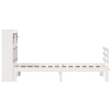 Bookcase Bed without Mattress White 90x200cm Solid Wood Pine 3322791