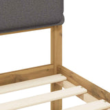 Bed Frame with Upholstered Headboard Whitewash and Light Grey 904270