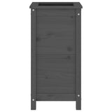 Garden Planter Grey 40x40x78 cm Solid Wood Pine 825277