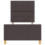 ZNTS Bed Frame Dark Brown 90x190 cm Fabric 3344693