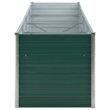 Garden Raised Bed Galvanised Steel 320x80x77 cm Green 44845