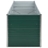 Garden Raised Bed Galvanised Steel 320x80x77 cm Green 44845