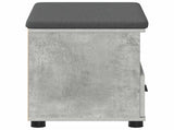 Hall Bench with Cushion Concrete Grey 60 x 38 x 46 cm 891451