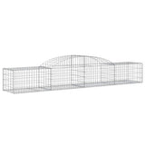 Arched Gabion Baskets 2 pcs 300x50x40/60 cm Galvanised Iron 3146647