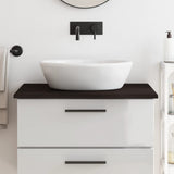 Bathroom Countertop Dark Brown 80x50x2 cm Treated Solid Wood 3156215
