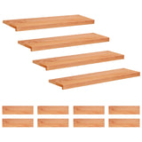Stair Treads 12 pcs 100 x 30 x 2 cm Varnish Solid Beech Wood 3446361
