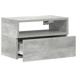 ZNTS Wall-mounted Bedside Cabinets 2 pcs Concrete Grey 45x26x28.5 cm 858603