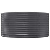 Garden Raised Bed Anthracite 212x140x68 cm Galvanised Steel 319096