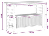 Outdoor Bar Table with Storage Natural 110 x 50 x 105 cm Bamboo 42028063