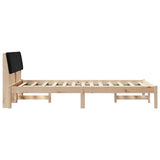 Bed frame Brown and black 120 x 190 cm Solid pine wood 878696