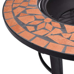 Mosaic Fire Pit Terracotta 68cm Ceramic 46719