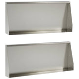 Retaining Wall 2 pcs 100 x 12 x 40 cm Stainless Steel Silver 8015147
