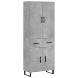 Highboard Concrete Grey 69.5x34x180 cm Engineered Wood 3198173