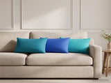 Cushion with Pillow HEERLEN 6 pcs Turquoise Polyester 925124