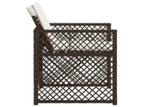Garden Chairs with Cushions 4 pcs Brown Poly Rattan 364952