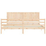 Bed Frame without Mattress 200x200 cm Solid Wood 3194786